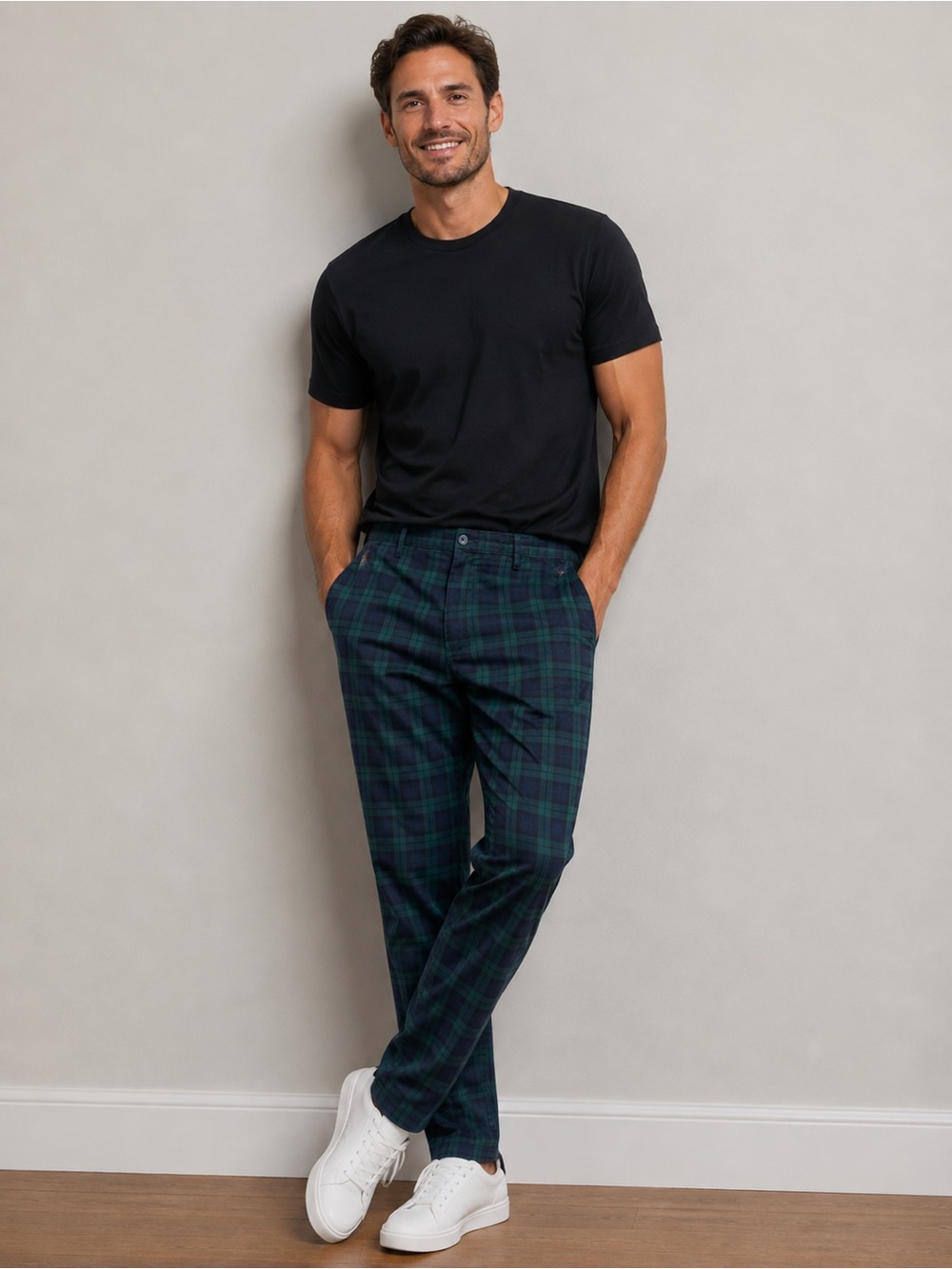 Dockers Alpha Plaid Tartan Trousers Men's 34x32